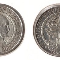 Schweden 2 Kronor/ Kronen 1921 "400. Jahrestag des Befreiungskrieges" Silber