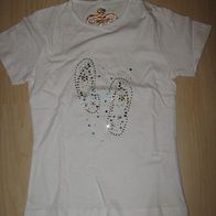 NEU niedliches T-Shirt Infinity Glitzerdruck Gr.116/122/128 NEU (0714)