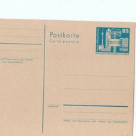 alte DDR Postkarte 25 Pfennig (blau)/ NEU! Ungelaufen !