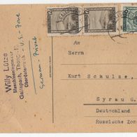 alte Postkarte/ Syrau/ Plauen(Vogtland)/ Sachsen/ Österreich v. 1946/ Privatpost