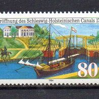 Bund BRD 1984, Mi. Nr. 1223, Schleswig-Holstein-Canal, postfrisch #17193