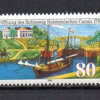 Bund BRD 1984, Mi. Nr. 1223, Schleswig-Holstein-Canal, postfrisch #17194