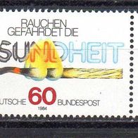 Bund BRD 1984, Mi. Nr. 1232, Anti-Raucher-Kampagne, postfrisch #17215