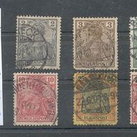 Briefmarken Deutsches Reich 1900 Germania Reichspost