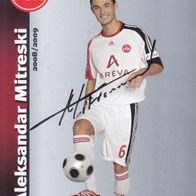 1. FC Nürnberg Autogrammkarte 2008 Aleksandar Mitreski Karte 2