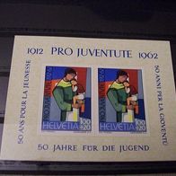 Schweiz Block 18 * * 50 Jahre Stiftung Pro Juventute 1962
