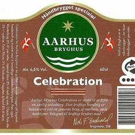 Bieretikett Celebration Aarhus Bryghus Viby J Halbinsel Jütland Midtjylland Dänemark