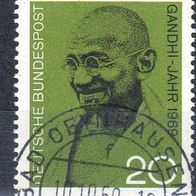 Bund 1969 Mi. 608 Mahatma Gandhi gestempelt (6903)