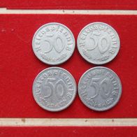 Deutschland 1940 50 Pfennig A-B-D-G