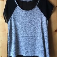 schwarz/ graues T-Shirt Gr. XS (2459)