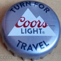 Coors Light Turn For Travel Bier Brauerei Kronkorken aus Kanada Kronenkorken promo