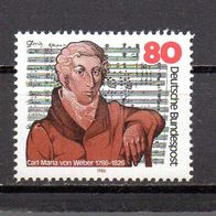 Bund BRD 1986, Mi. Nr. 1284, Carl Maria von Weber, postfrisch #17349