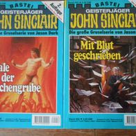 2 x Geisterjäger John Sinclair - Band 455 & 456 ! Sehr Gut ! 2. Auflage / Horror