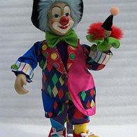 Sammler / -Künstler-Puppe " Clown " mit Metall-Ständer
