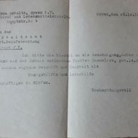 uralter Arbeitsamt-Antrag / Dokument von 1949 ! Syrau / Plauen / V. / Original !