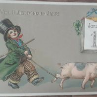 antiquarische Glückwunschpostkarte von 1940 ! Motiv: Glück ! Deut. Reich 2. WK