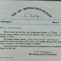 uralte Werbekarte für Unterhaltungsmusik/ Syrau/ Plauen / Dokument von 1947 ?????