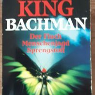 Der Fluch/ Menschenjagd/ Sprengstoff" v. Stephen King / Bachmann ! 3x Horrorroman