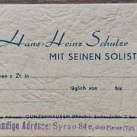 uralte Werbekarte für Unterhaltungsmusik/ Syrau/ Plauen / Dokument von 1946 ?????