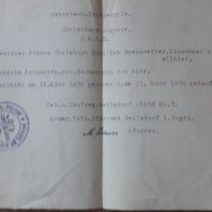 uraltes Geburts-& Taufzeugnis aus Geilsdorf / Vogtland aus 1940 (2. WK) TOP !