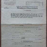 uralter Grunderwerbssteuerbescheid / Dokument aus Plauen/ Syrau im Vogtland 1936 !