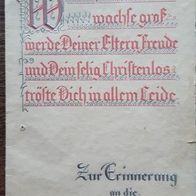 uralte Geburts-& Taufkarte aus Plauen / Vogtland / Sachsen aus 1935 ! TOP !