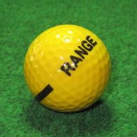 N E U Golfball "RANGE" gelb