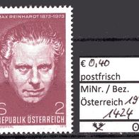 Österreich 1973 100. Geburtstag von Max Reinhardt MiNr. 1424 postfrisch