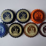 7 Kronkorken, Stralsunder Brauerei, Störtebecker, Vorpommern, Germany