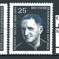 DDR 1957 1. Todestag von Bertolt Brecht MiNr. 593 - 594 postfrisch -1-