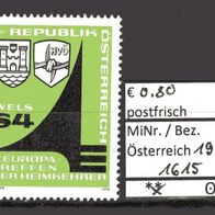 Österreich 1979 Europatreffen der Heimkehrer in Weis MiNr. 1615 postfrisch