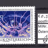 Österreich 1979 Weltkongress der Internationalen Diabetes-Föderation MiNr. 1618 postf