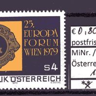 Österreich 1979 Lions-Europa-Forum, Wien MiNr. 1624 postfrisch