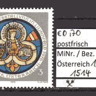 Österreich 1976 Babenberger-Ausstellung, Lilienfeld MiNr. 1514 postfrisch