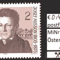 Österreich 1975 100. Todestag von Josef Misson MiNr. 1489 postfrisch
