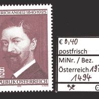 Österreich 1975 50. Todestag von Heinrich Angeli MiNr. 1494 postfrisch