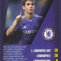 FC Chelsea Welt Fussball Stars Trading Card Oscar 2014