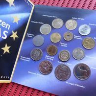 15 Kursmünzen der Staaten der Europäischen Union