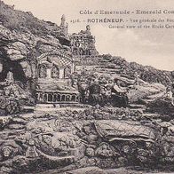 alte AK Frankreich - Rothéneuf - Vue générale des Rochers sculptés (6922)