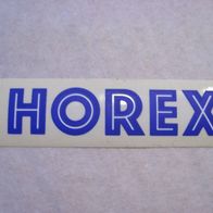 Horex Schriftzug blau kein Decal sondern Aufkleber NEU für Kotflügel Tank etc. Regina