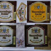4 Bier-Etiketten - Löwenbrauerei Wasseralfingen, Baden-Württemberg, Germany
