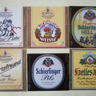 6 Etiketten, Weissbierbrauer Kuchlbauer, Bayern, Germany