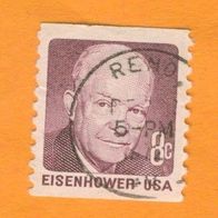 USA 1971 Mi.1032. Cu. Freimarke Eisenhower Marke aus Rollen sauber gestempelt.