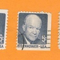 USA 1970 Mi.1005. Freimarke Eisenhower 5 verschiedene Marken aus Markenheftchen gest.