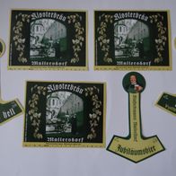 3 Bügeletiketten-Mallersdofer Klosterbräu, Bayern