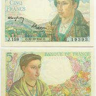 Frankreich 5 Francs 1947 - Kassenfrisch / Unc