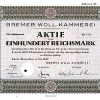 Lot 100 x Bremer Woll-Kämmerei 1942 100 RM