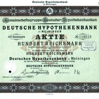 Lot 100 x Deutsche Hypothekenbank in Meiningen 1925 100 RM