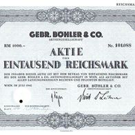 Lot 100 x Gebr. Böhler & Co. Aktiengesellschaft 1942 1000 RM