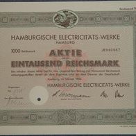 Lot 100 x Hamburgische Electricitäts-Werke 1942 1000 RM
